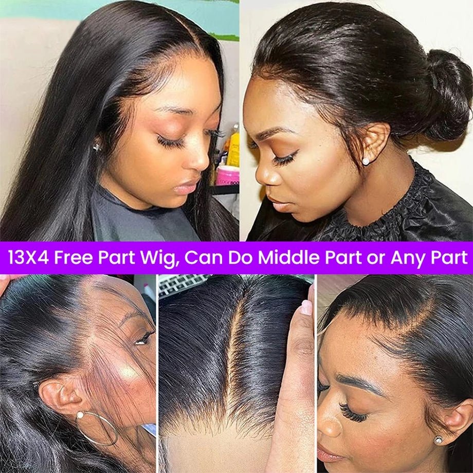 Transparent Lace Front Human Hair Wigs Brazilian Straight - Boss Boutique Hair and Accessories