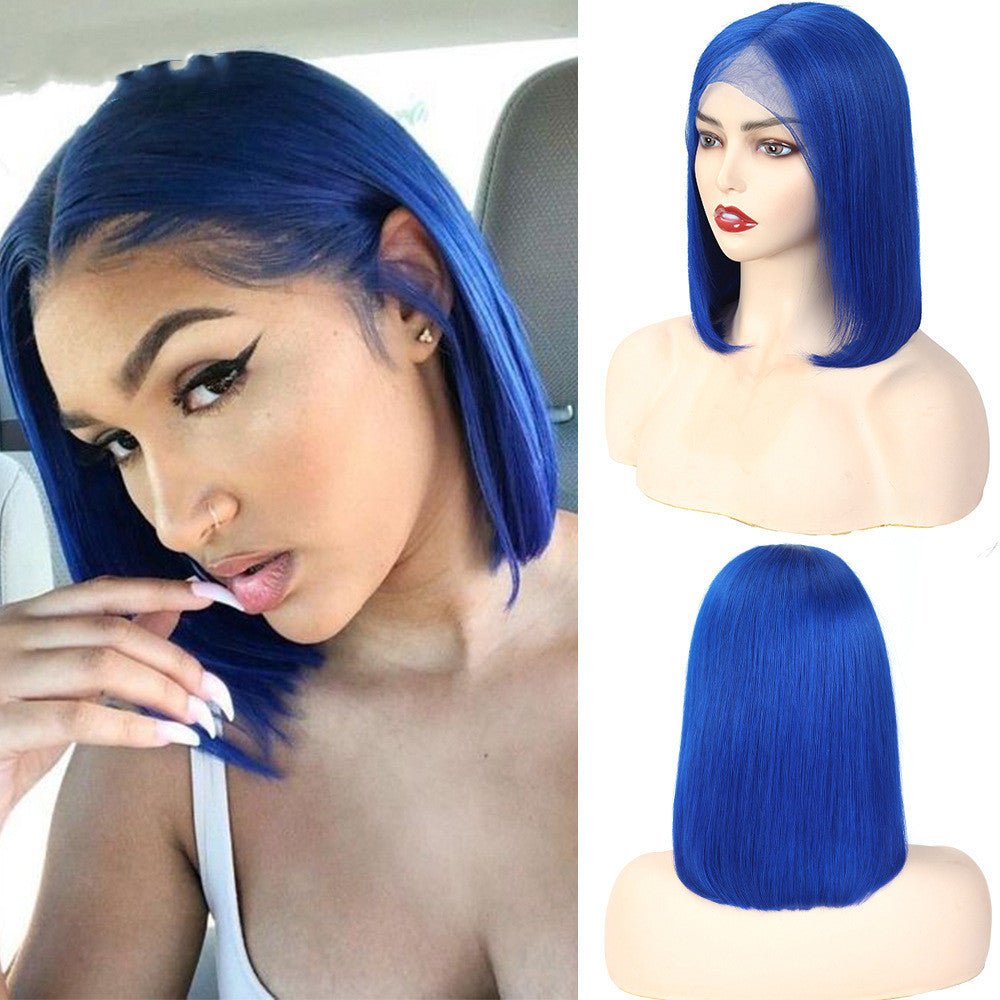 Human Hair Bob Wigs Green Short Bob Wig - Boss Boutique Hair and Accessories