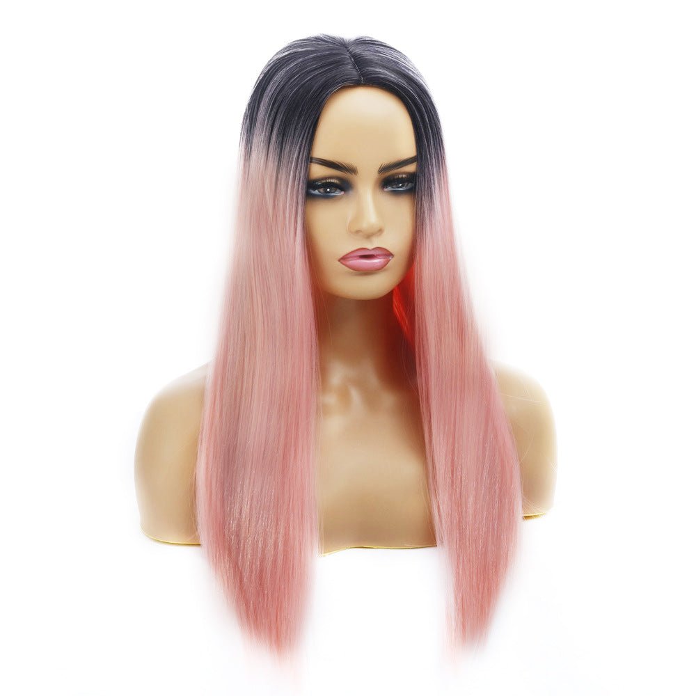 Women's Chemical Fiber Hair Wigs For Long Straight Dyed Hair - Boss Boutique Hair and Accessories