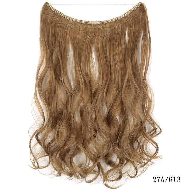 22 inches Invisible Wire No Clips in Hair Extensions Secret Fish Line Hairpieces Silky Straight Synthetic - Boss Boutique Hair and Accessories