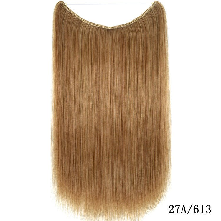 22 inches Invisible Wire No Clips in Hair Extensions Secret Fish Line Hairpieces Silky Straight Synthetic - Boss Boutique Hair and Accessories