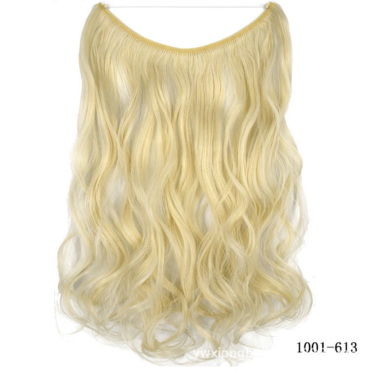 22 inches Invisible Wire No Clips in Hair Extensions Secret Fish Line Hairpieces Silky Straight Synthetic - Boss Boutique Hair and Accessories