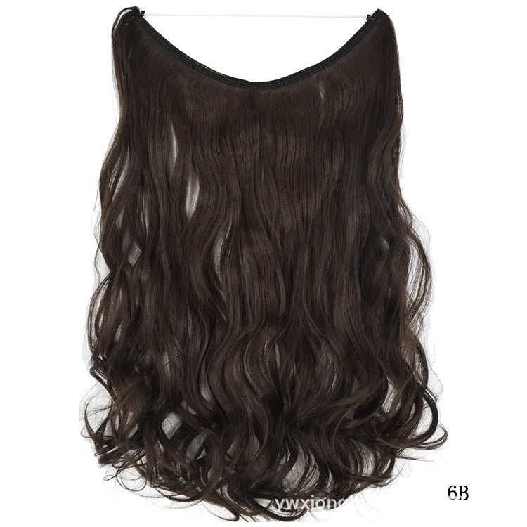 22 inches Invisible Wire No Clips in Hair Extensions Secret Fish Line Hairpieces Silky Straight Synthetic - Boss Boutique Hair and Accessories