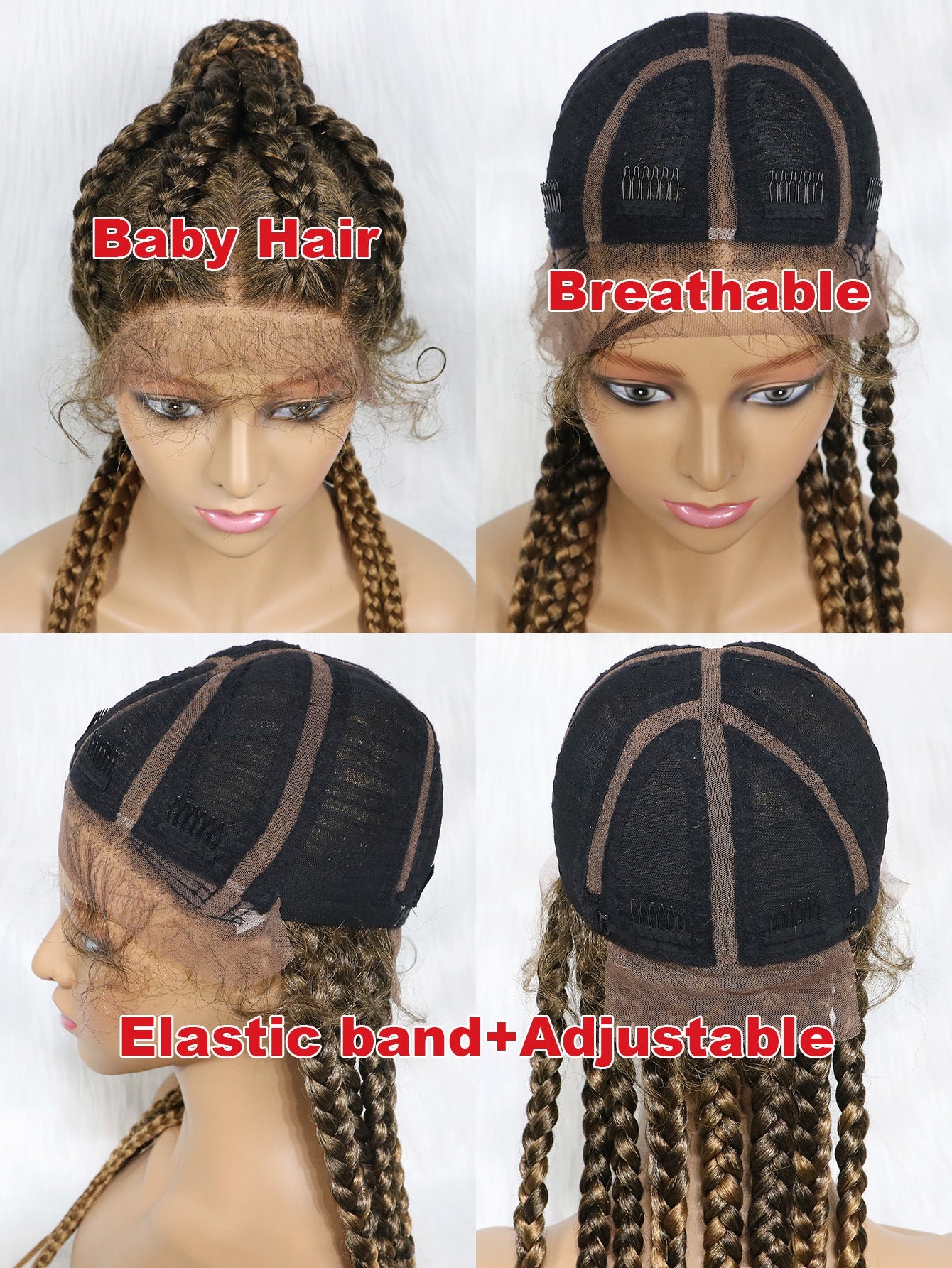 Braided Lace Front Synthetic Wig Braids African Braiding Hair - Boss Boutique Hair and Accessories
