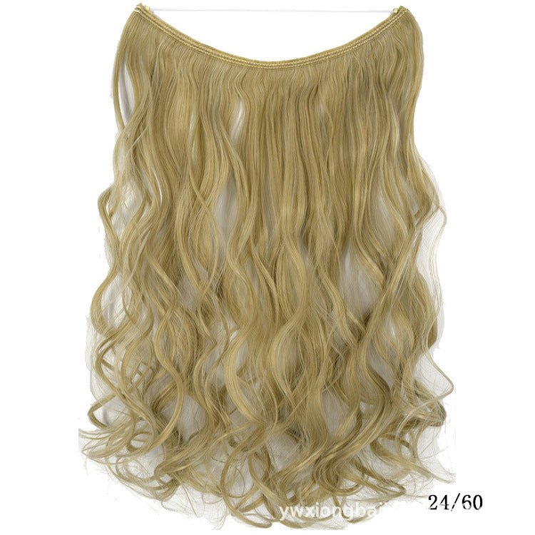 22 inches Invisible Wire No Clips in Hair Extensions Secret Fish Line Hairpieces Silky Straight Synthetic - Boss Boutique Hair and Accessories