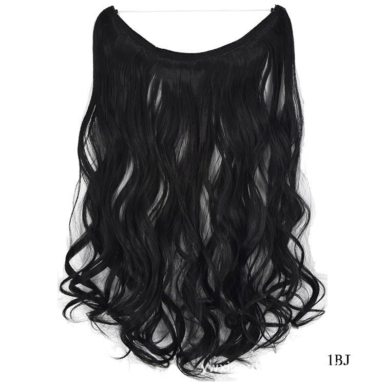 22 inches Invisible Wire No Clips in Hair Extensions Secret Fish Line Hairpieces Silky Straight Synthetic - Boss Boutique Hair and Accessories