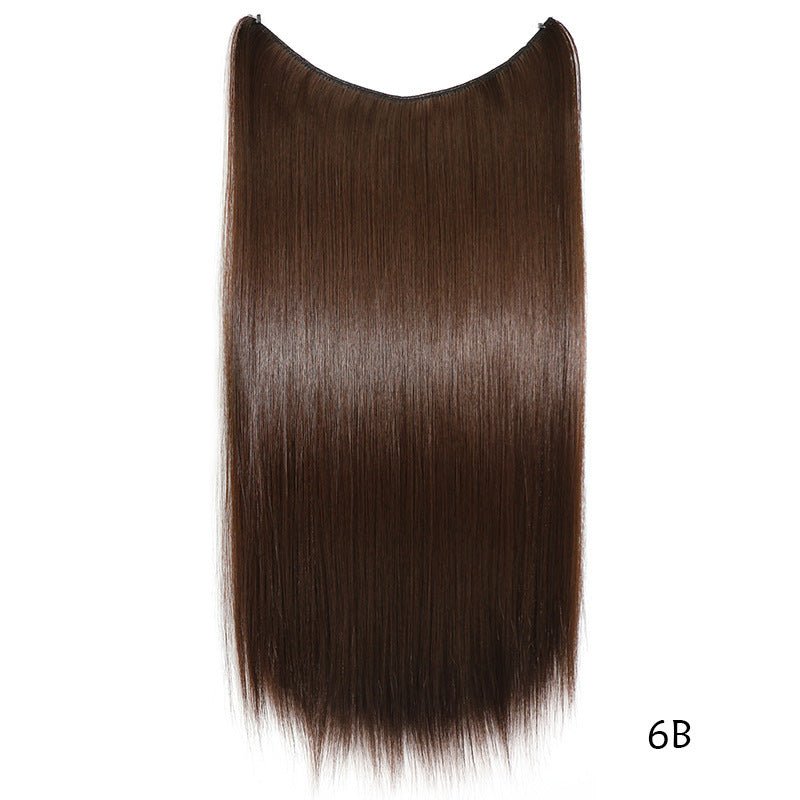 22 inches Invisible Wire No Clips in Hair Extensions Secret Fish Line Hairpieces Silky Straight Synthetic - Boss Boutique Hair and Accessories