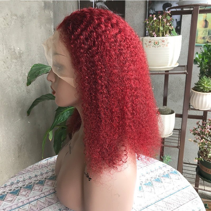 Frontal Lace Wig Human Hair Kinky Curly Hair - Boss Boutique Hair and Accessories
