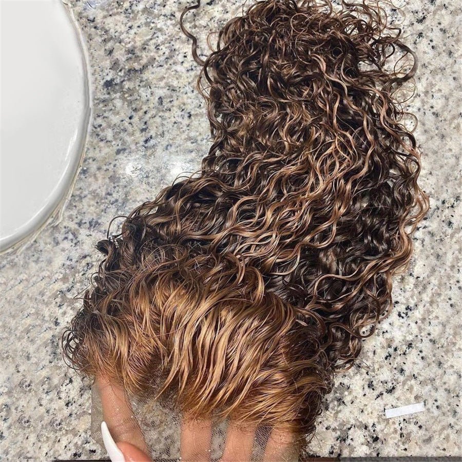 Real Human Hair Highlighting Headgear Lace Frontal Wig - Boss Boutique Hair and Accessories