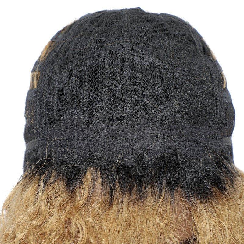 Small Curly Real Hair Headgear, Gradual Fluffy Head High - end Short Hair Cover - Boss Boutique Hair and Accessories