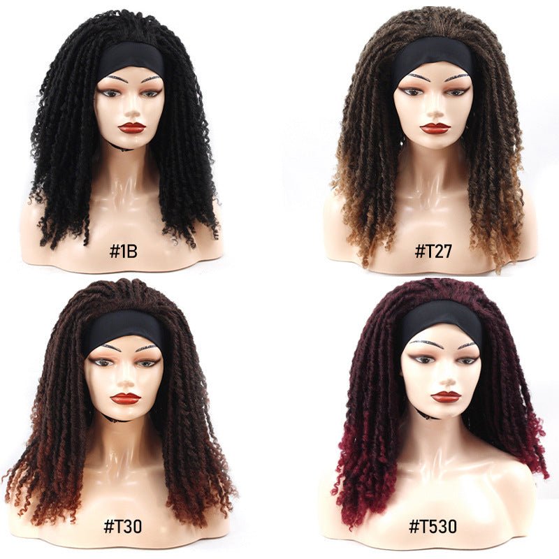 Ribbon Long Curly Crochet Hair Wig Head Cover - Boss Boutique Hair and Accessories