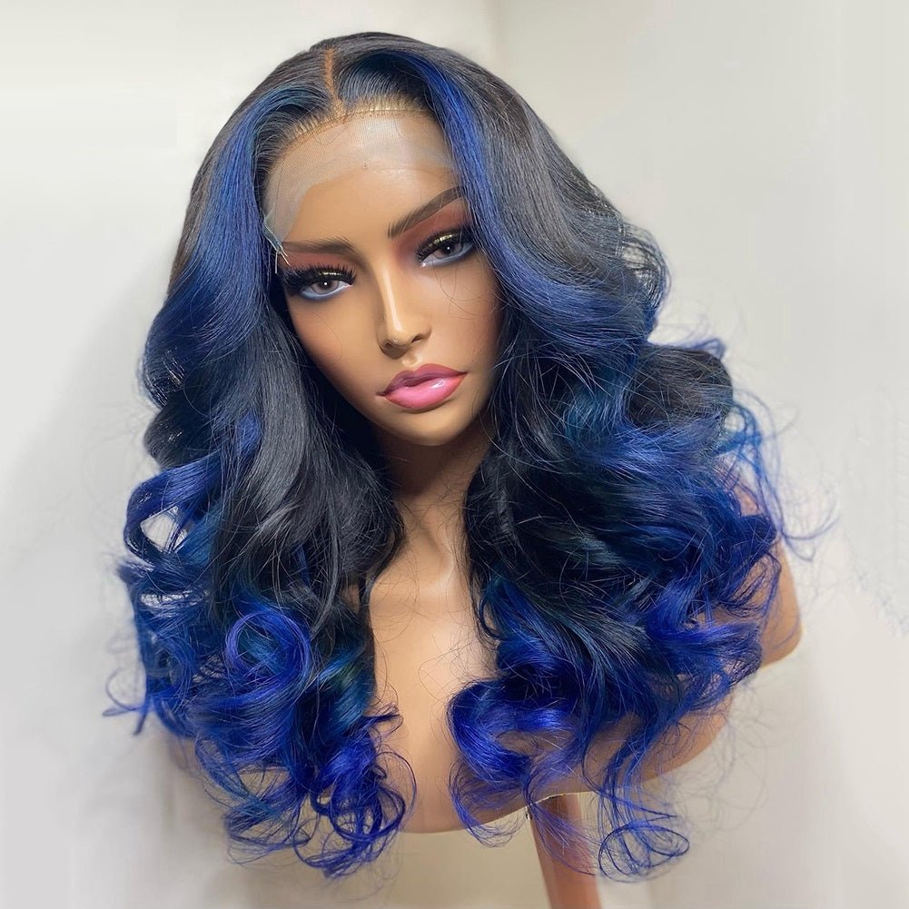 Gradient Orange Yellow Blue And Green Real Hair Headgear - Boss Boutique Hair and Accessories