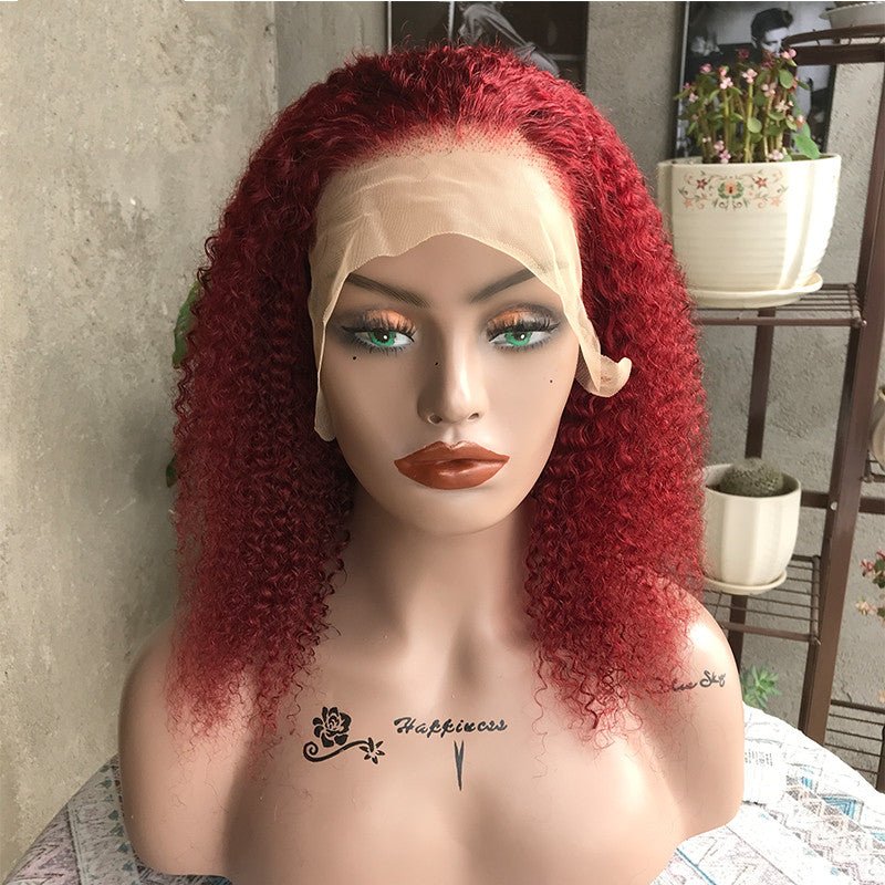 Frontal Lace Wig Human Hair Kinky Curly Hair - Boss Boutique Hair and Accessories