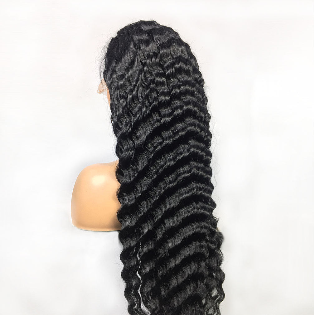 Human Hair 28 30 Deep Wave Lace Frontal Wigs 13 4 Front Wigs - Boss Boutique Hair and Accessories