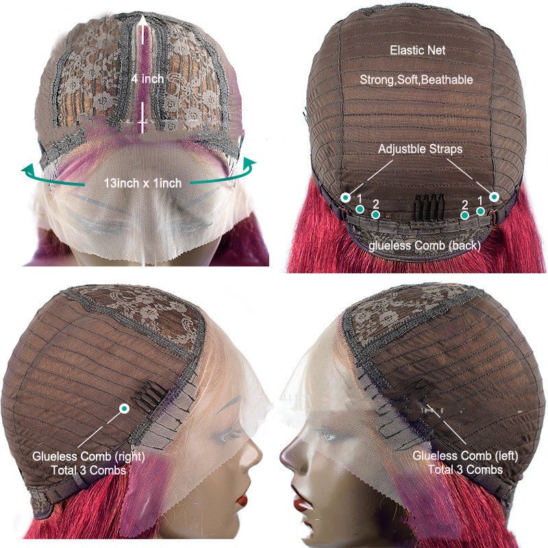 Short Straight 1B - 99J Colored Bob Human Hair Wig - Boss Boutique Hair and Accessories