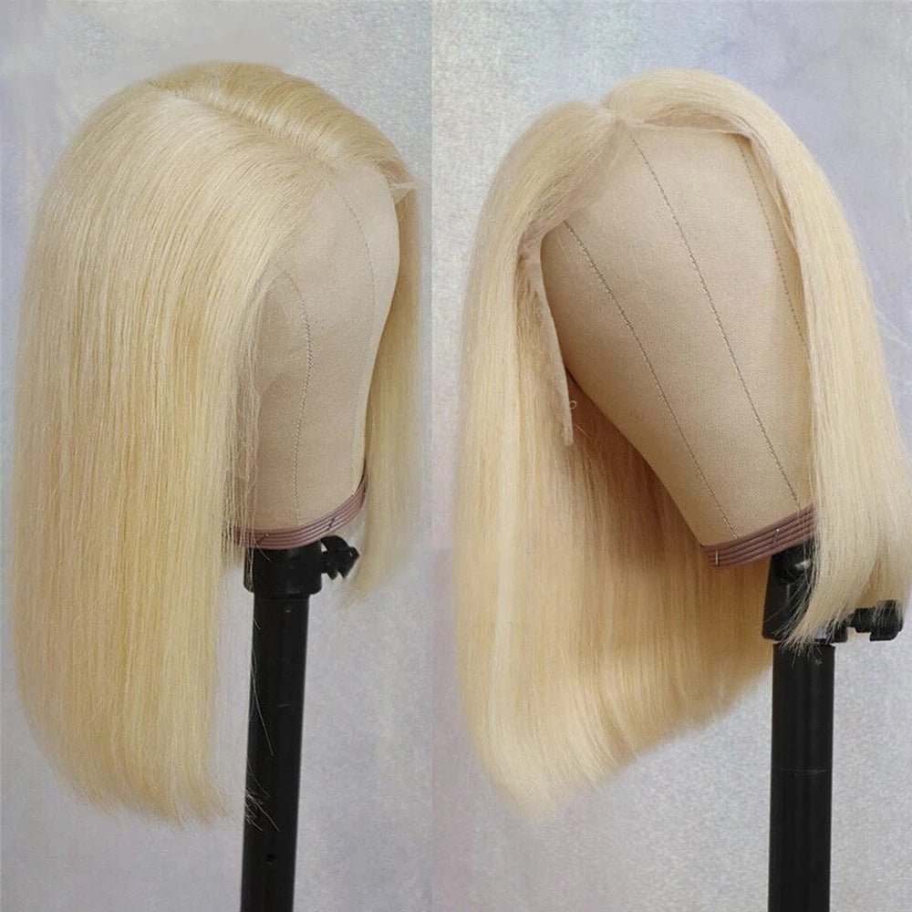 Fashion Chemical Fiber Front Lace Bob Blonde Wig Headgear Women - Boss Boutique Hair and Accessories