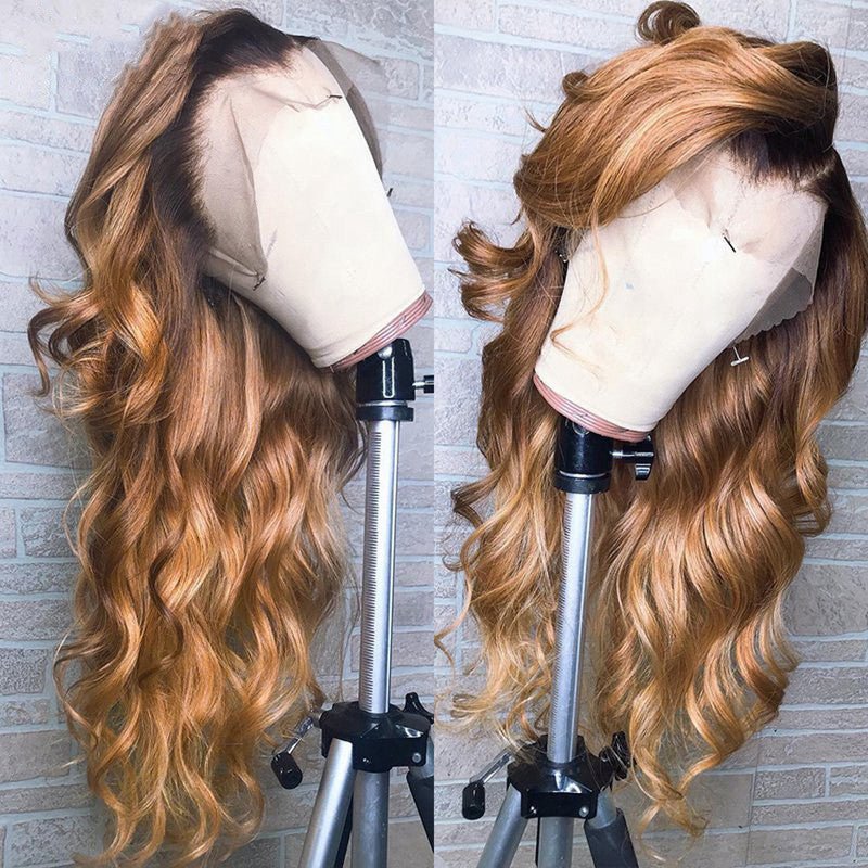 Ombre Lace Front Human Hair Wigs Remy Colorful - Boss Boutique Hair and Accessories