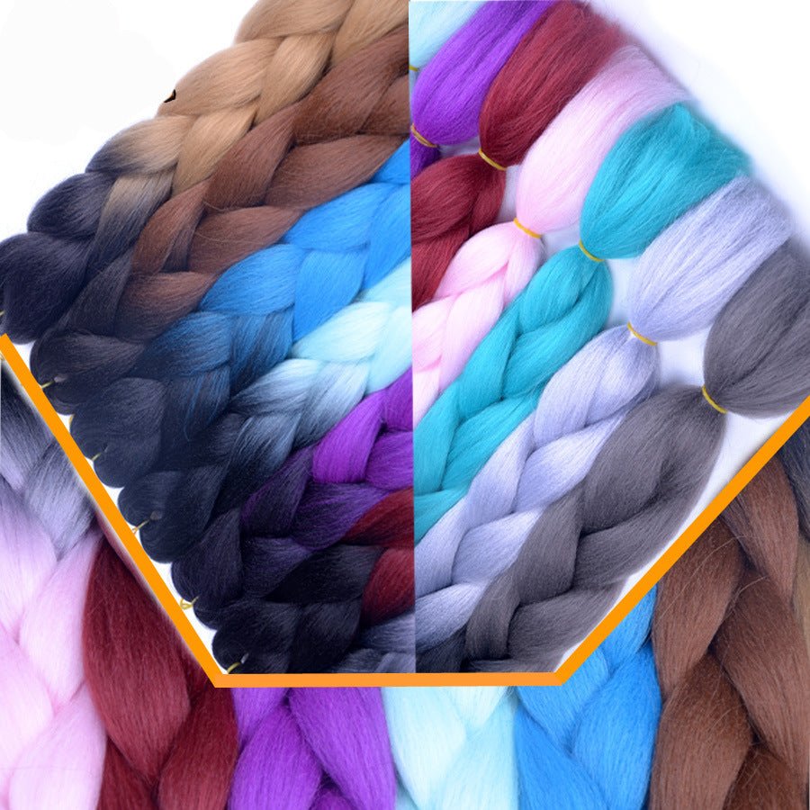 Colorful Synthetic hair Braids Ombre Braiding Hair Extensions 24Inch 100g - Boss Boutique Hair and Accessories