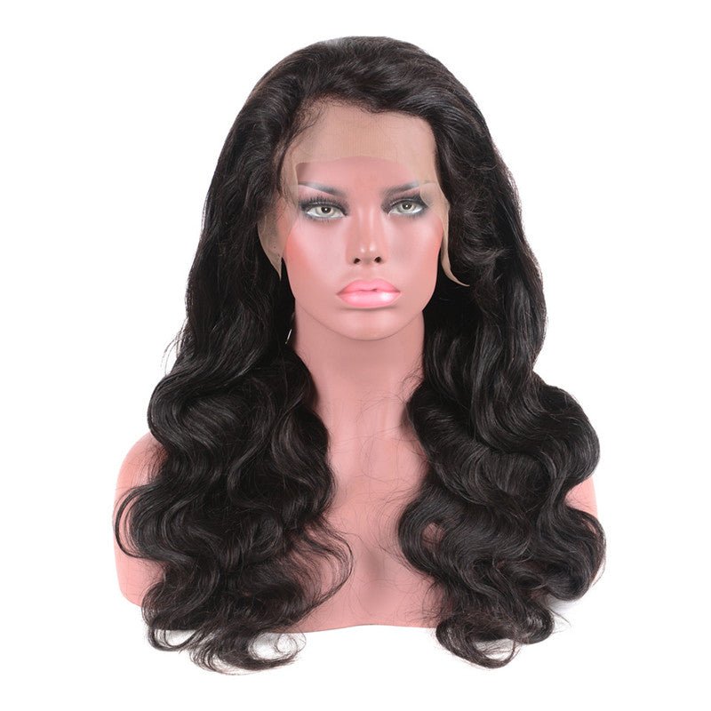 Natural Color Full Human Hair Wig Headgear 13x4 Front Lace - Boss Boutique Hair and Accessories