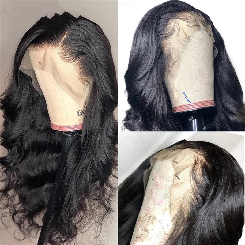 Natural Color Full Human Hair Wig Headgear 13x4 Front Lace - Boss Boutique Hair and Accessories