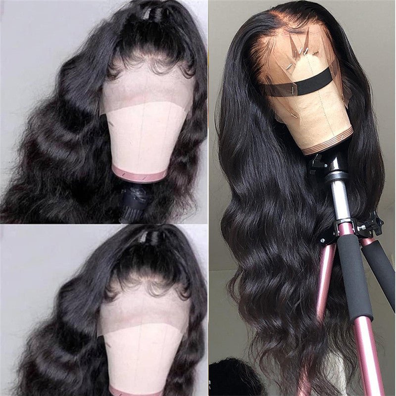 Natural Color Full Human Hair Wig Headgear 13x4 Front Lace - Boss Boutique Hair and Accessories