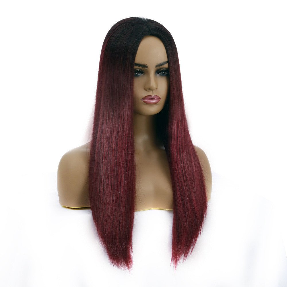 Women's Chemical Fiber Hair Wigs For Long Straight Dyed Hair - Boss Boutique Hair and Accessories
