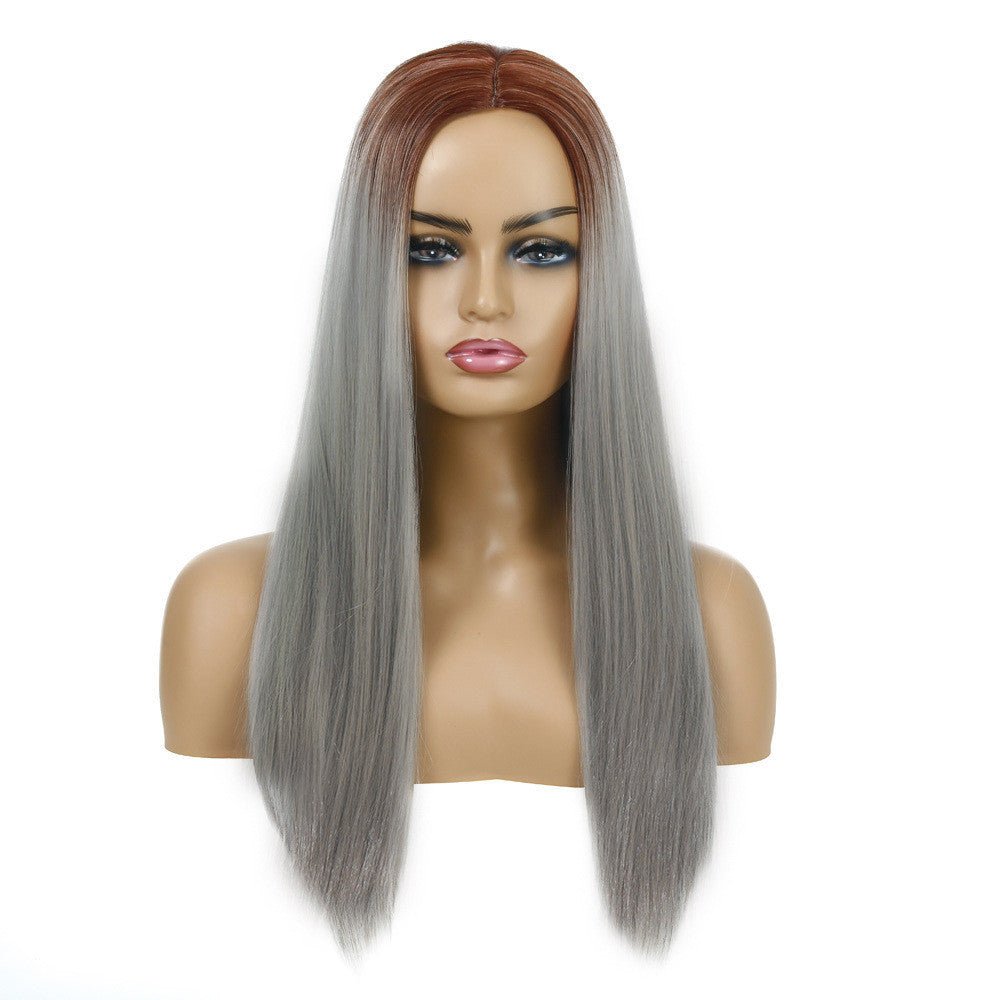 Women's Chemical Fiber Hair Wigs For Long Straight Dyed Hair - Boss Boutique Hair and Accessories