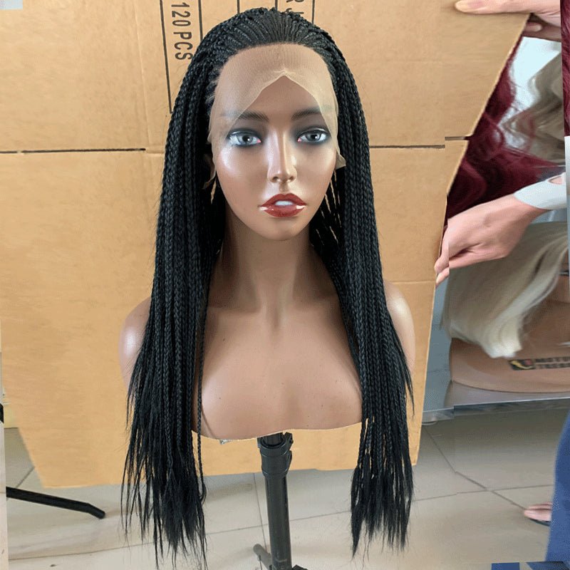 Europe Women Front Lace Wigs Africa Girl Braided Wig - Boss Boutique Hair and Accessories