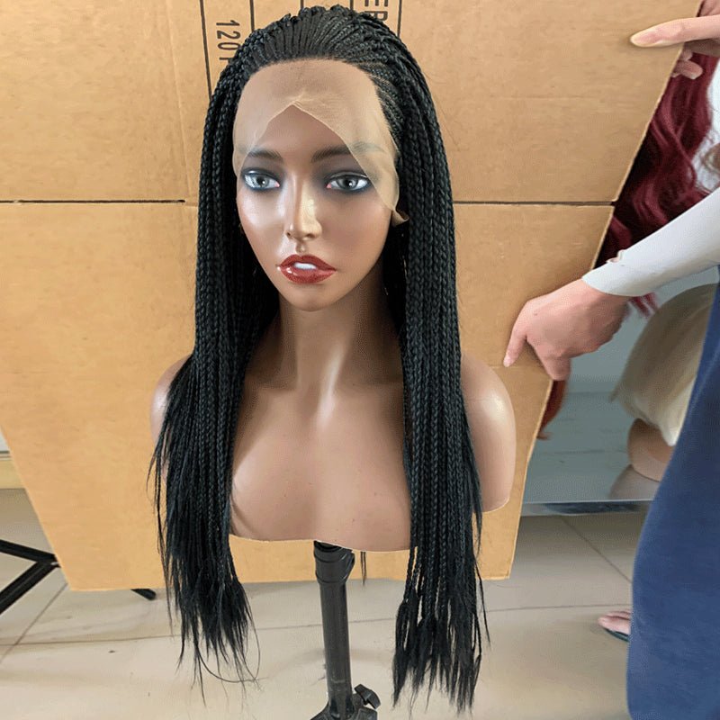 Europe Women Front Lace Wigs Africa Girl Braided Wig - Boss Boutique Hair and Accessories