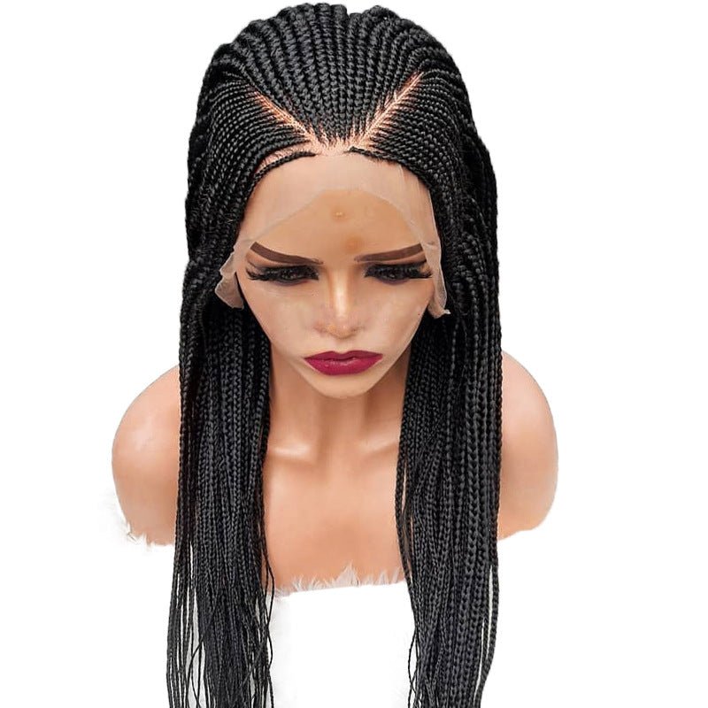 13x6 Braided Wigs Synthetic Lace Front Wig Blac - Boss Boutique Hair and Accessories