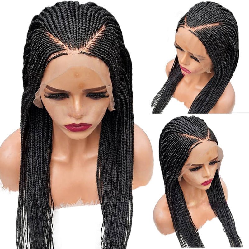 13x6 Braided Wigs Synthetic Lace Front Wig Blac - Boss Boutique Hair and Accessories