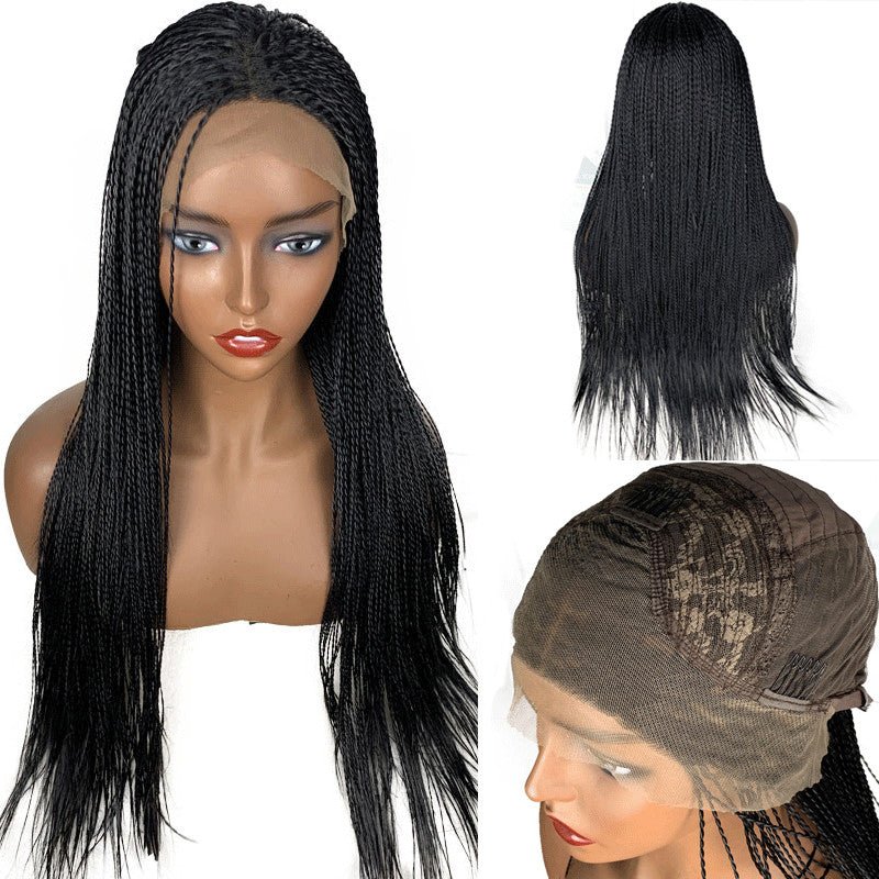 13x6 Braided Wigs Synthetic Lace Front Wig Blac - Boss Boutique Hair and Accessories