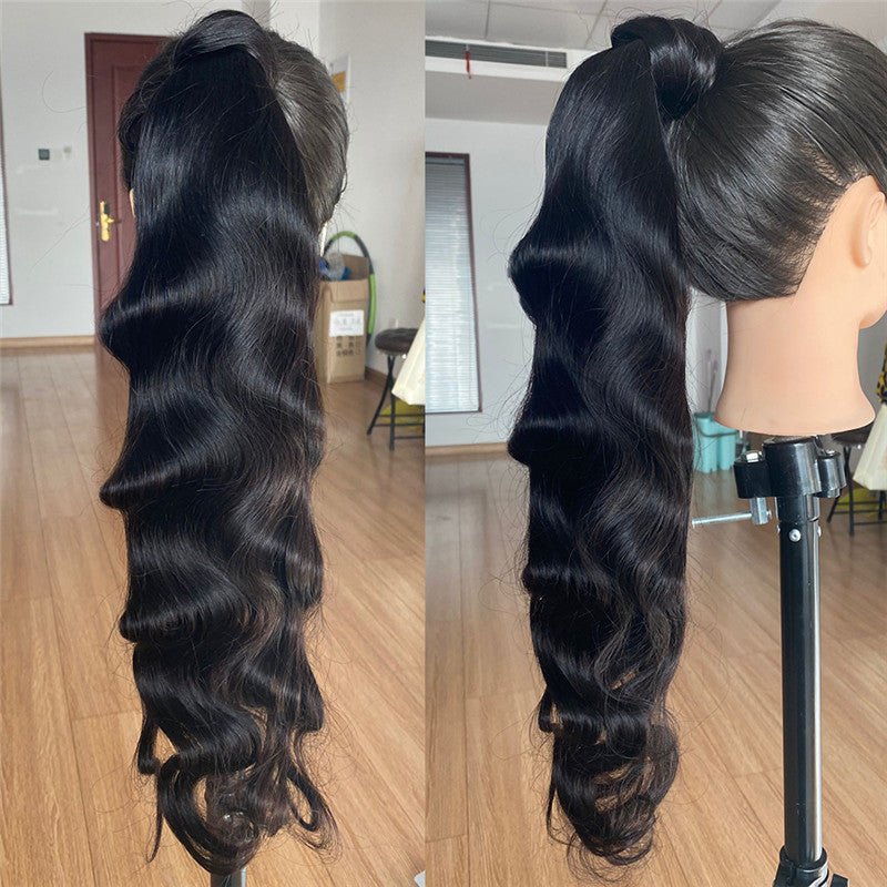 Wig Jurchen Human Hair Ponytail Bandage Bundled Ponytail - Boss Boutique Hair and Accessories