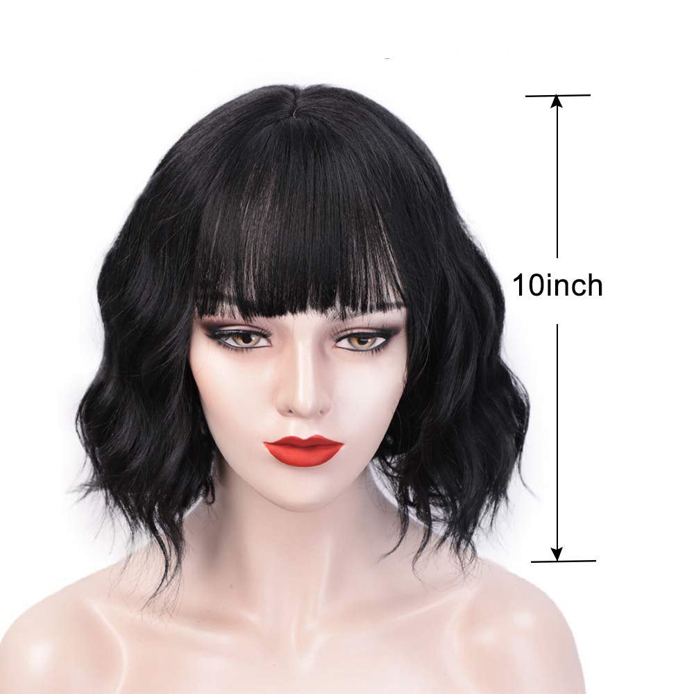 European And American Wigs Black Ladies Short Curly Hair Wig Set - Boss Boutique Hair and Accessories