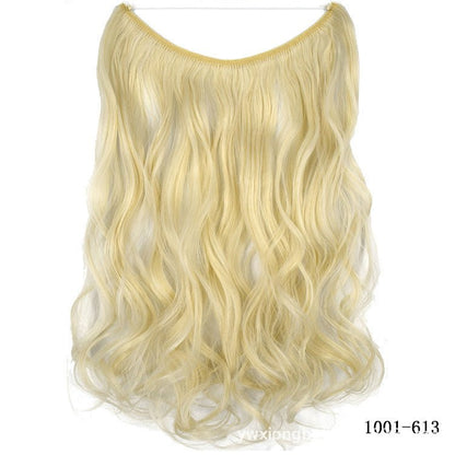 22 inches Invisible Wire No Clips in Hair Extensions Secret Fish Line Hairpieces Silky Straight Synthetic - Boss Boutique Hair and Accessories