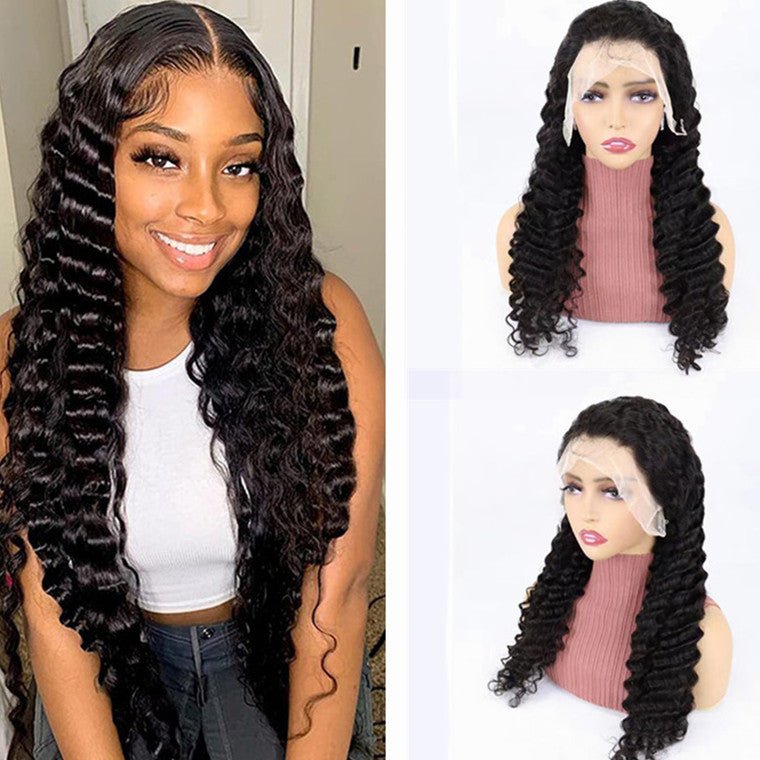 Deep Wave Lace Front Wig Human Hair - Boss Boutique Hair and Accessories