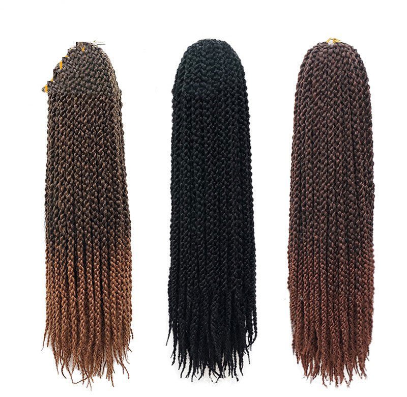 Crochet Braid Hair Synthetic Black Brown Senegalese Twist Crochet Twist Braids For Women - Boss Boutique Hair and Accessories
