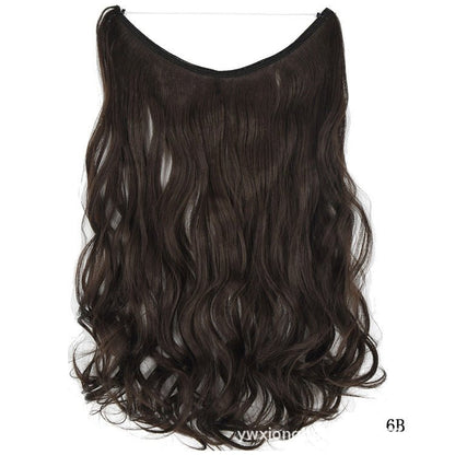 22 inches Invisible Wire No Clips in Hair Extensions Secret Fish Line Hairpieces Silky Straight Synthetic - Boss Boutique Hair and Accessories