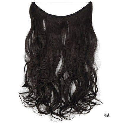 22 inches Invisible Wire No Clips in Hair Extensions Secret Fish Line Hairpieces Silky Straight Synthetic - Boss Boutique Hair and Accessories