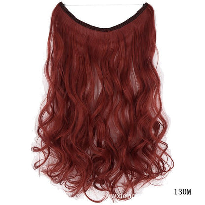 22 inches Invisible Wire No Clips in Hair Extensions Secret Fish Line Hairpieces Silky Straight Synthetic - Boss Boutique Hair and Accessories
