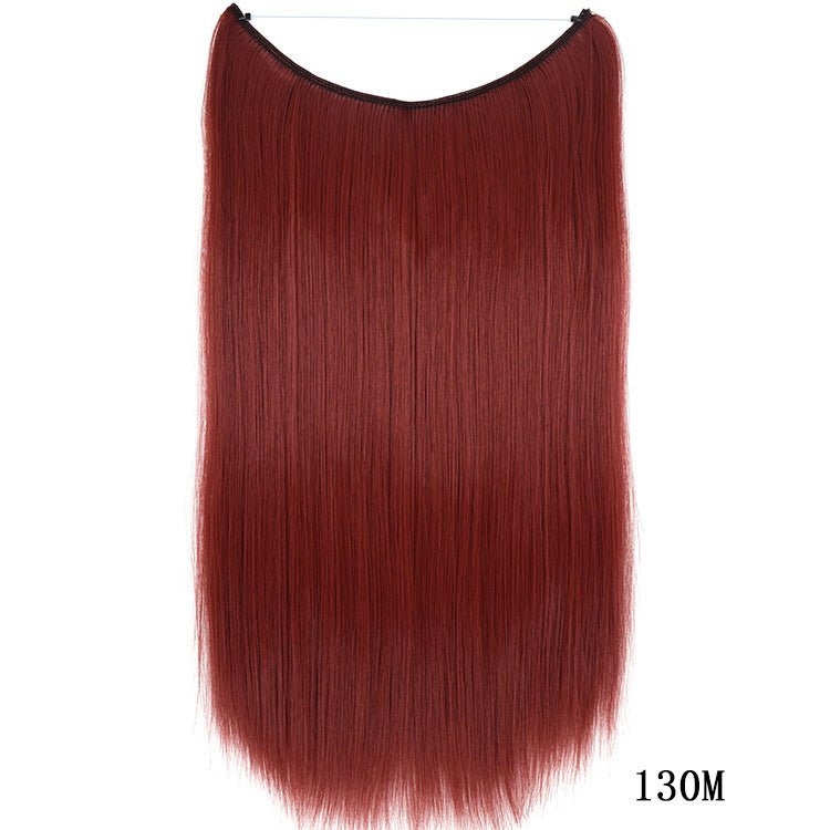 22 inches Invisible Wire No Clips in Hair Extensions Secret Fish Line Hairpieces Silky Straight Synthetic - Boss Boutique Hair and Accessories