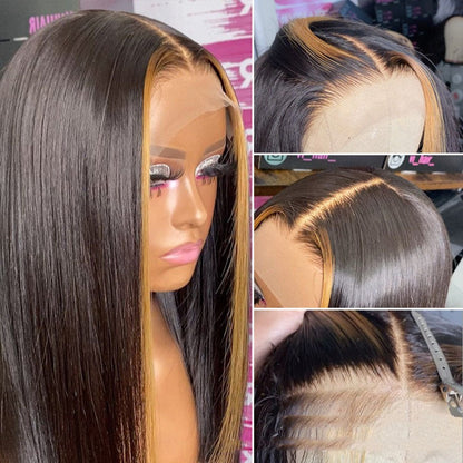 Highlight Ombre Transparent Lace Wig Human Hair - Boss Boutique Hair and Accessories