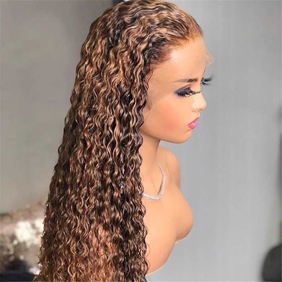Real Human Hair Highlighting Headgear Lace Frontal Wig - Boss Boutique Hair and Accessories