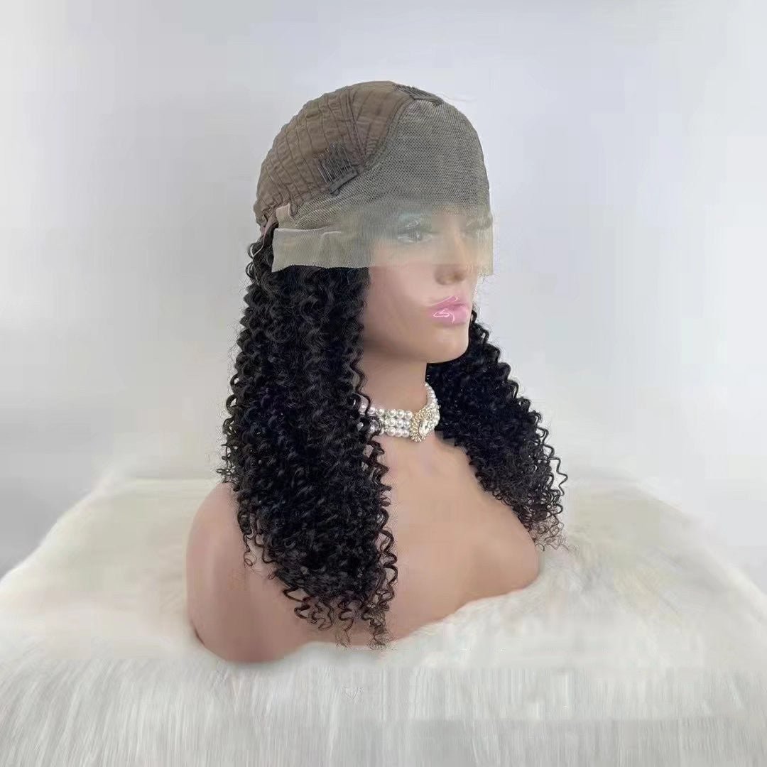 Jerry Curly 13x4 Lace Front Human Hair Wigs150 - Boss Boutique Hair and Accessories