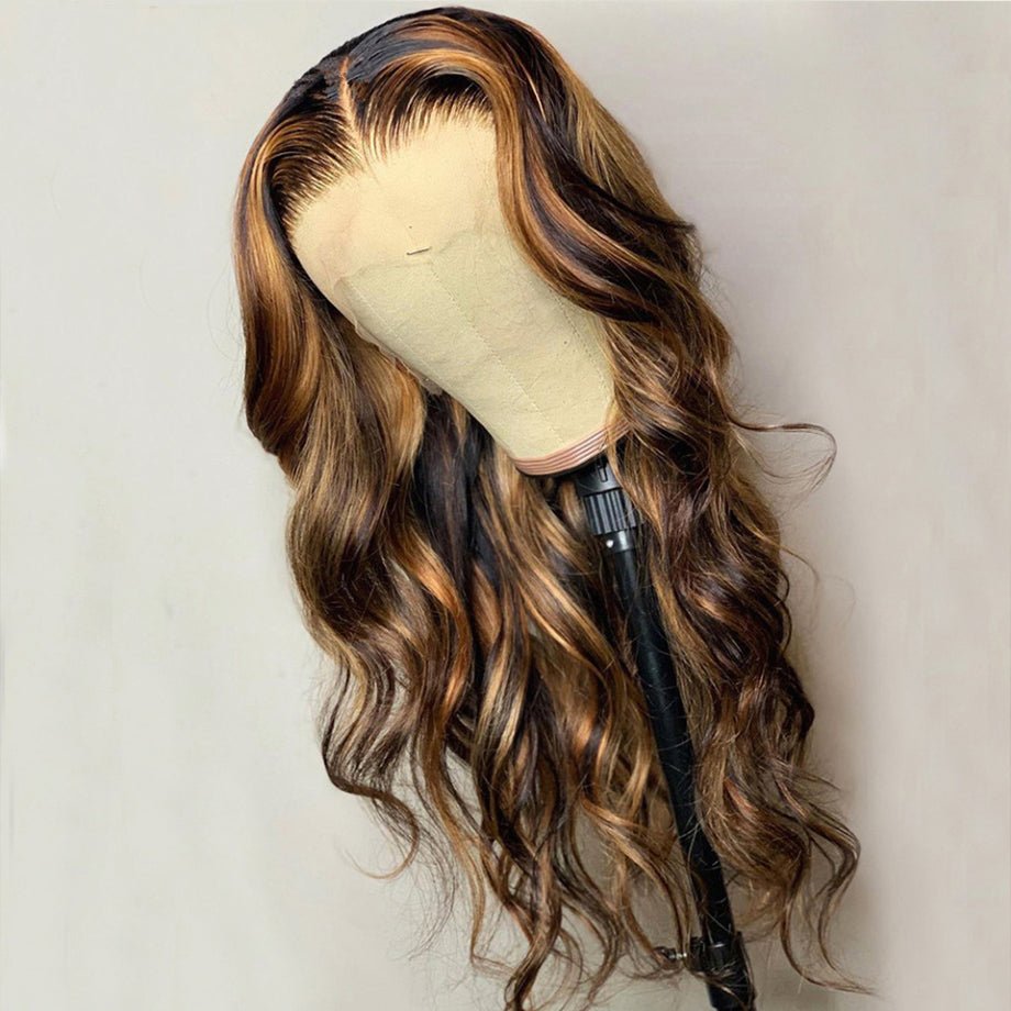 Highlight Wig Human Hair Ombre Lace Front - Boss Boutique Hair and Accessories