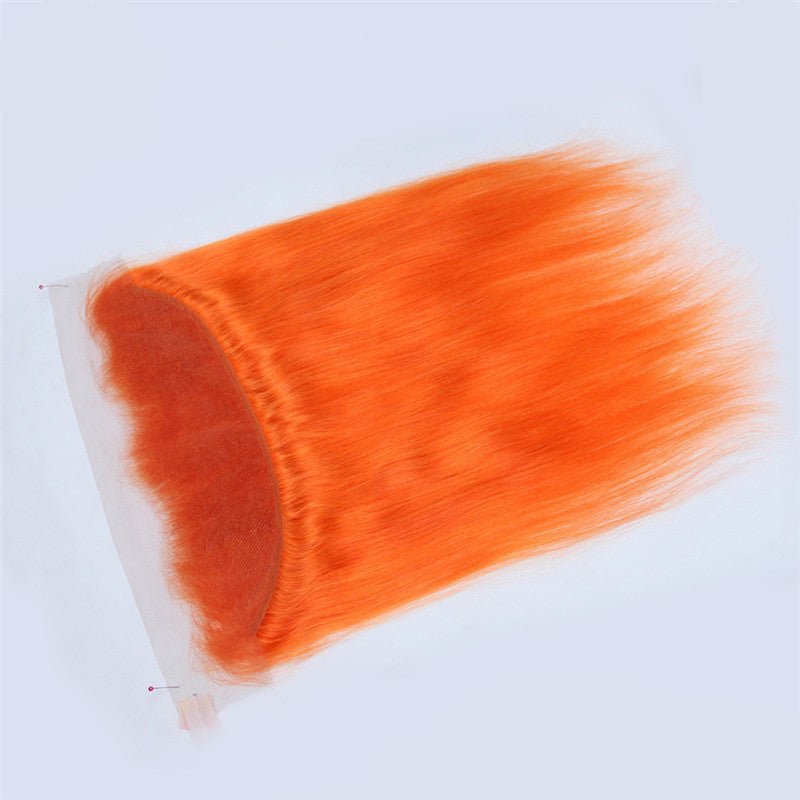 Color Human Hair Curtain Orange Hair Curtain - Boss Boutique Hair and Accessories