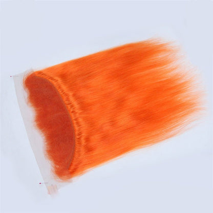 Color Human Hair Curtain Orange Hair Curtain - Boss Boutique Hair and Accessories