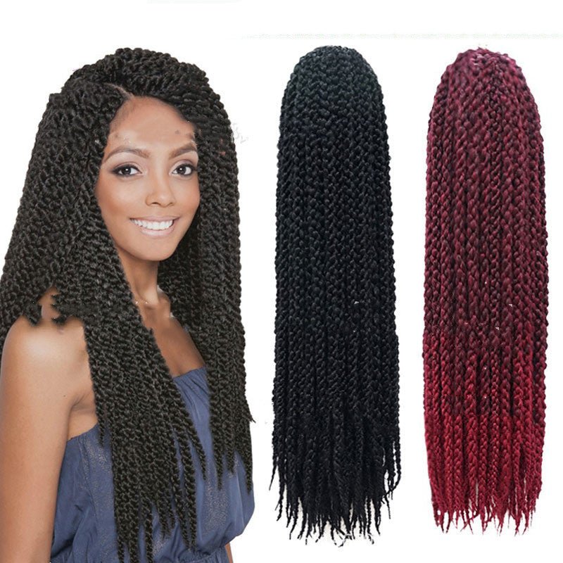 Crochet Braid Hair Synthetic Black Brown Senegalese Twist Crochet Twist Braids For Women - Boss Boutique Hair and Accessories