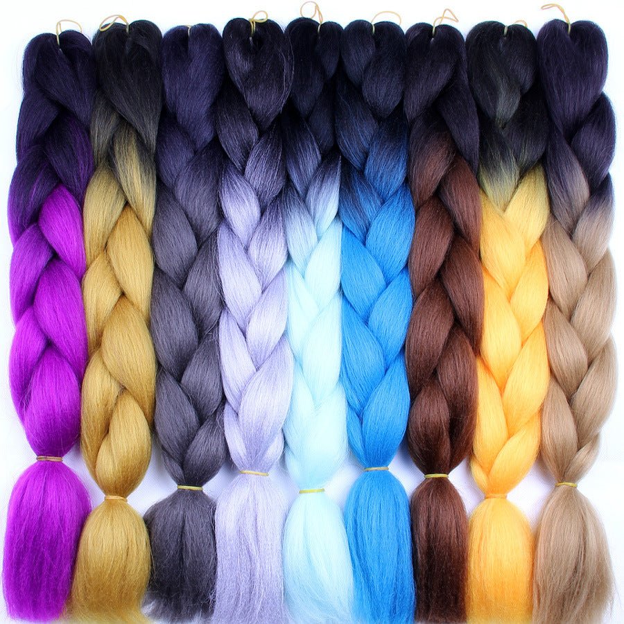 Colorful Synthetic hair Braids Ombre Braiding Hair Extensions 24Inch 100g - Boss Boutique Hair and Accessories