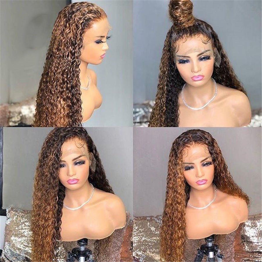 Real Human Hair Highlighting Headgear Lace Frontal Wig - Boss Boutique Hair and Accessories